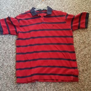 Mens Nautica Red and Blue Striped XL Polo Shirt